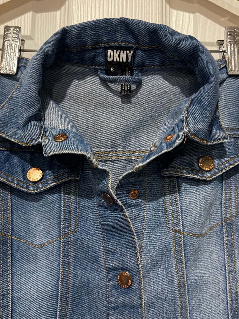 DKNY Girls size 6  Blue Denim Jacket